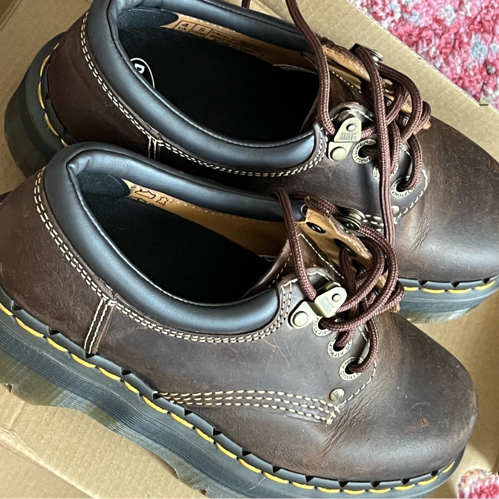 Dr. Martens 8053 Crazy Horse Leather Platform Shoes